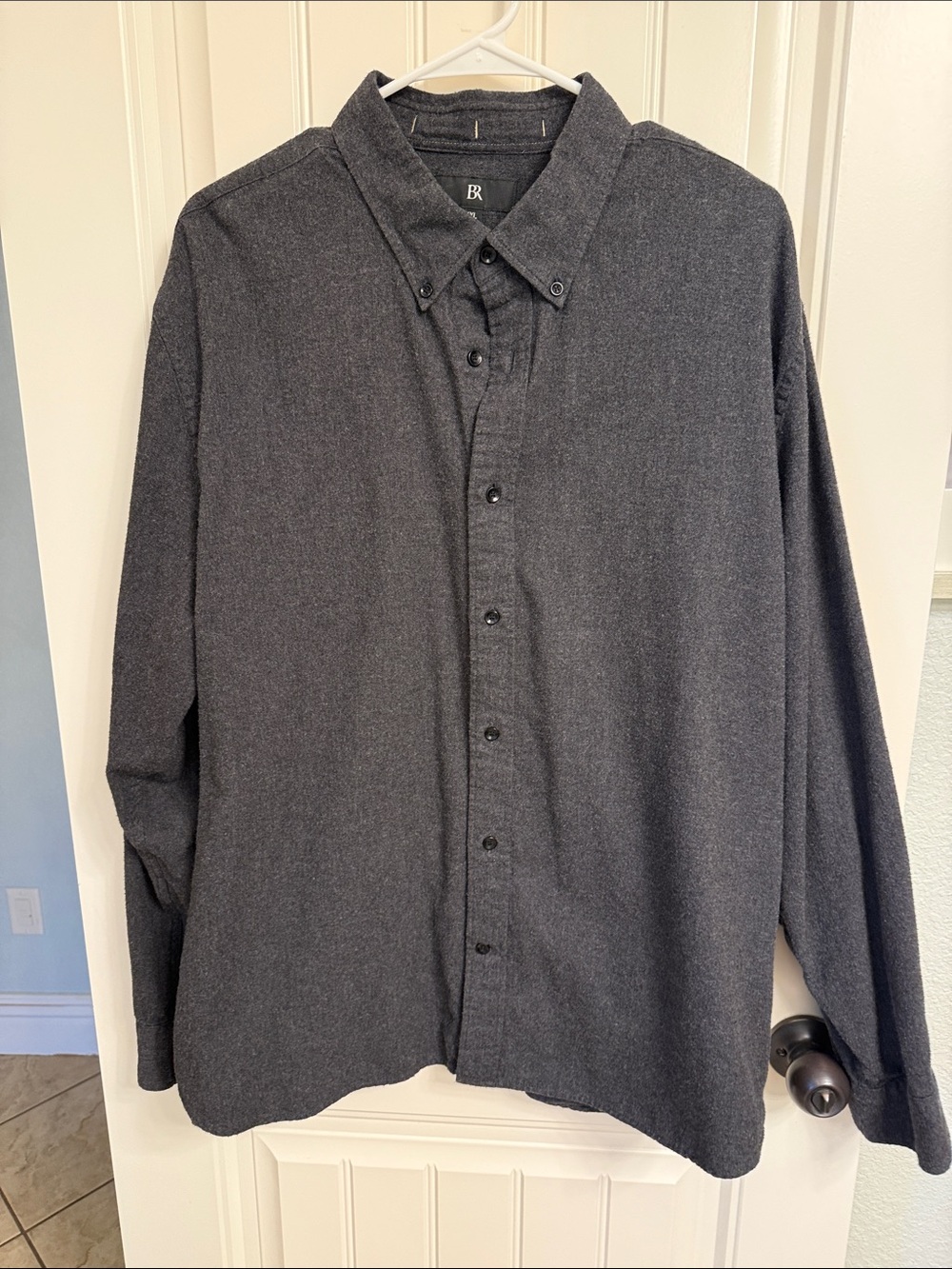 Banana Republic Dark Charcoal Button-Down Casual Shirt